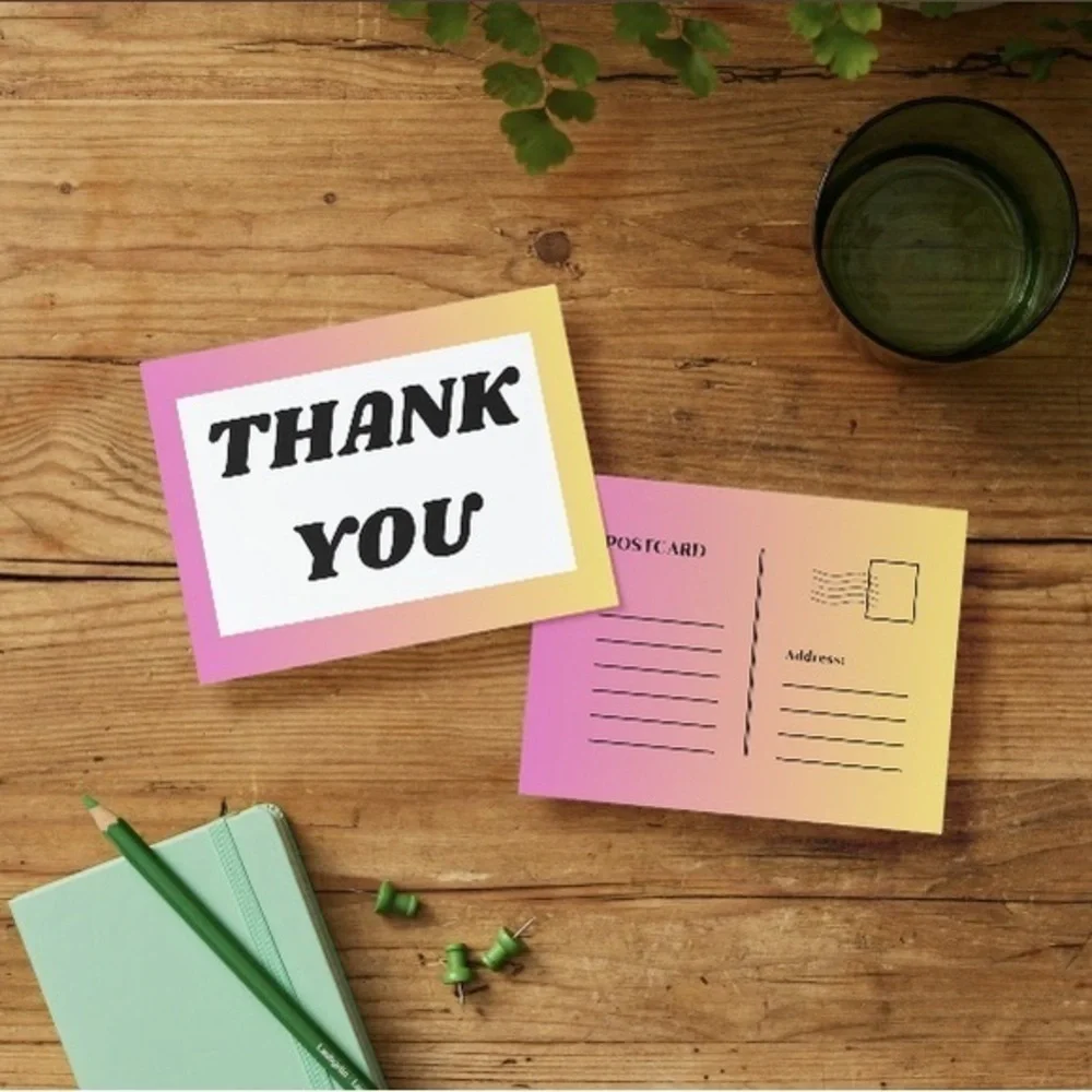 Set of 10 Thank You Post Cards